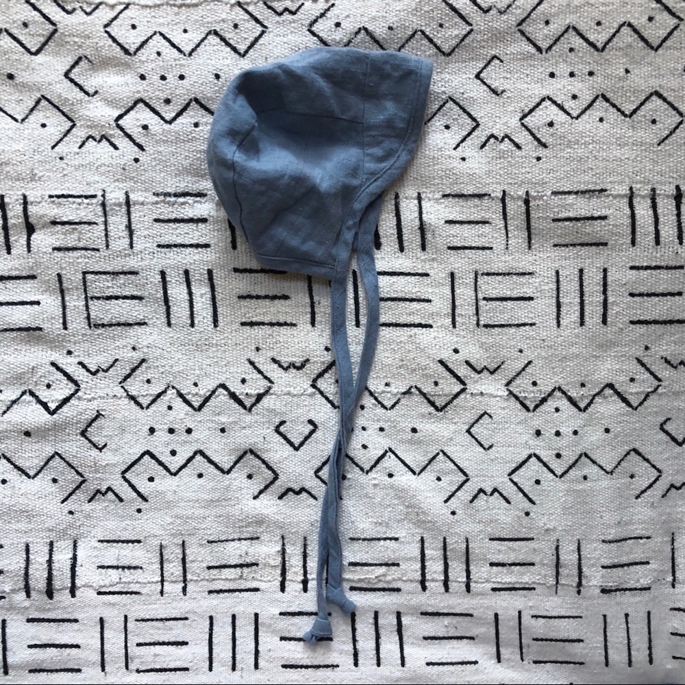 Linen double sided baby bonnet